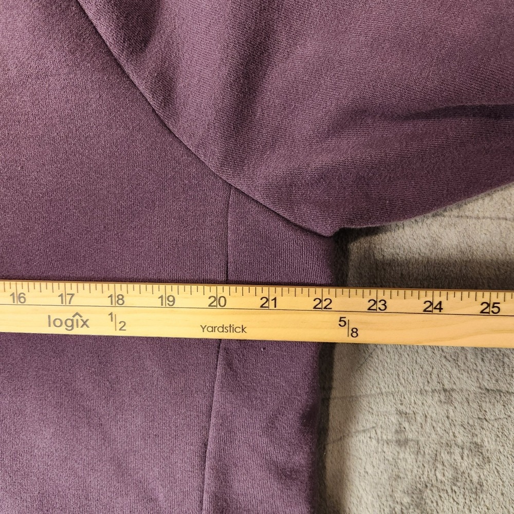 LL Bean Sherpa Lined Full Zip Sweatshirt Jacket Womens Dusty Purple Coat M - Picture 9 of 10